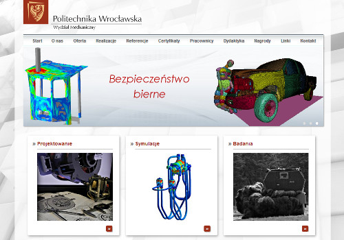Projekt strony internetowej dla Katedry Politechniki Wrocławskiej- Przykład
